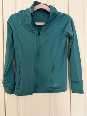 Freely Teal Full-Zip Kids Jacket